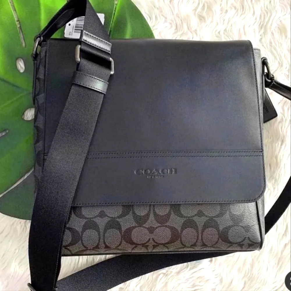 Coach Houston Map Bag In Signature Canvas